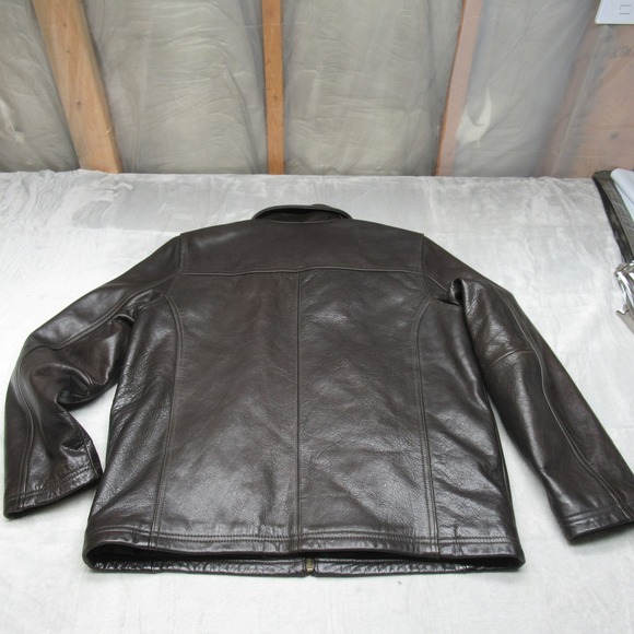 Wilsons Leather Jacket Mens Large Brown 3M Thinsulate Insulation Timeless Biker - Picture 6 of 10